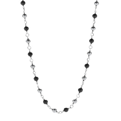 David Yurman Sterling Silver Black Onyx Hematite Bijoux Necklace 1 of 5