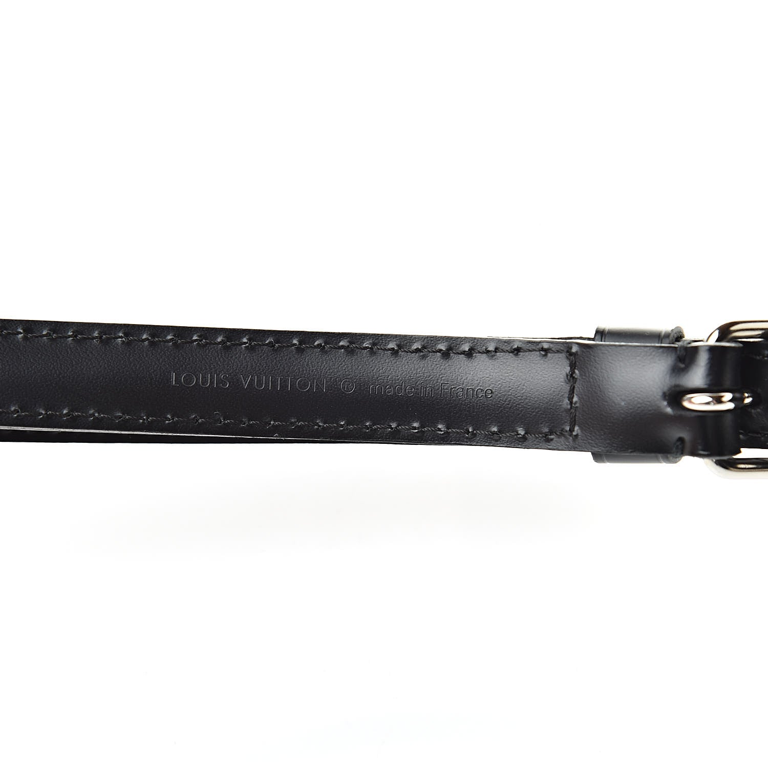 Louis Vuitton Calfskin Adjustable Strap 16MM Black 3 of 4