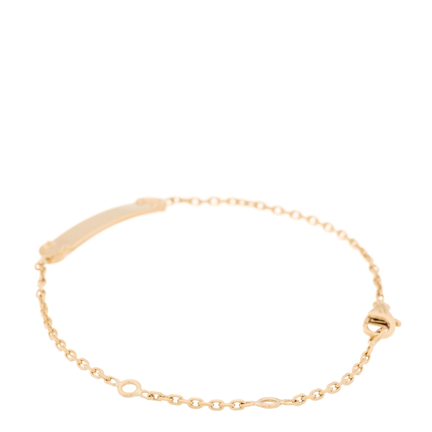 18K Yellow Gold ID Chain Bracelet