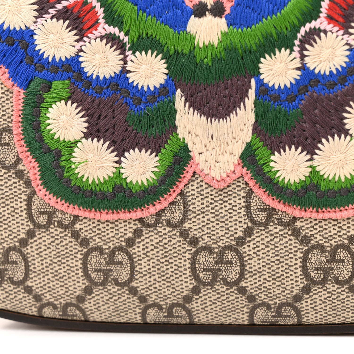 Gucci GG Supreme Monogram Butterfly Embroidered Mini Chain Shoulder Bag Beige Tuscany 14 of 14