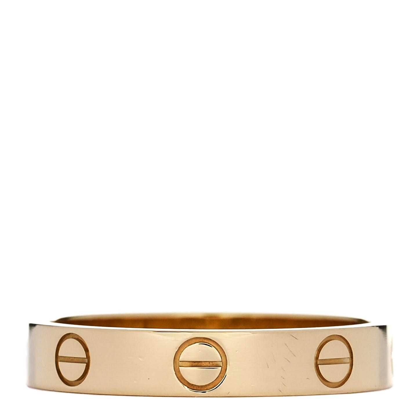 18K Yellow Gold 3.5mm LOVE Wedding Band Ring 56 7.75