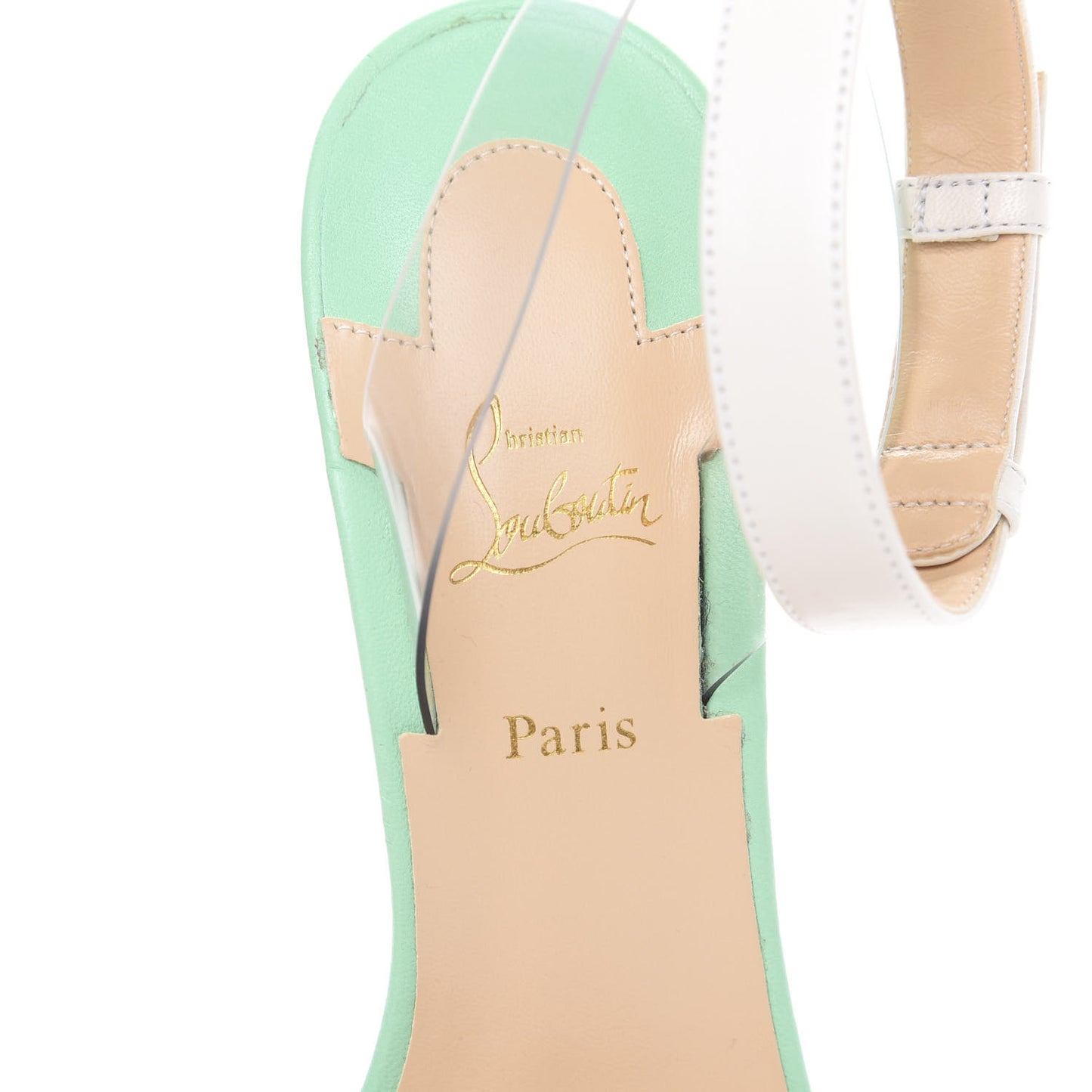 Shiny Nappa PVC Jonatina 100 Sandals 37 Opal
