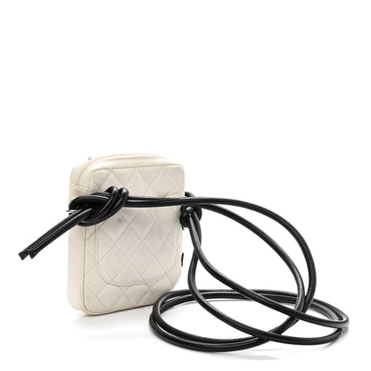 Chanel Calfskin Quilted Cambon Small Messenger White Black 3 of 11