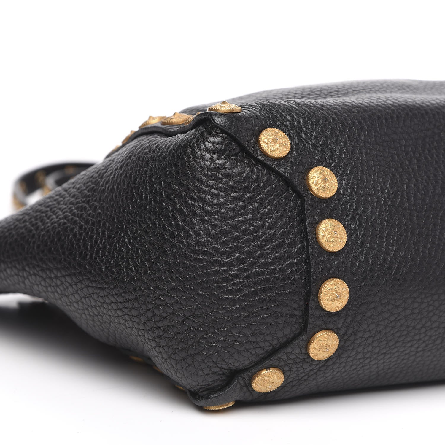 Valentino Garavani Pebble Calfskin Studded Zodiac Tote Black 8 of 11