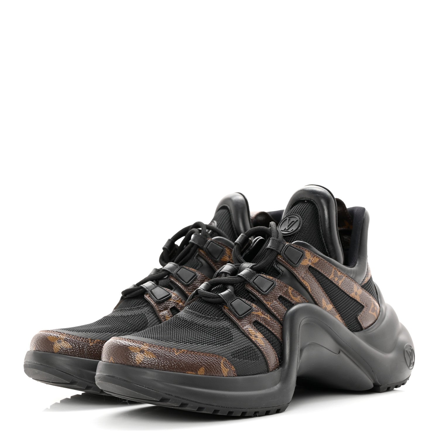 Louis Vuitton Calfskin Patent Monogram LV Archlight Sneakers 41 Black 3 of 9