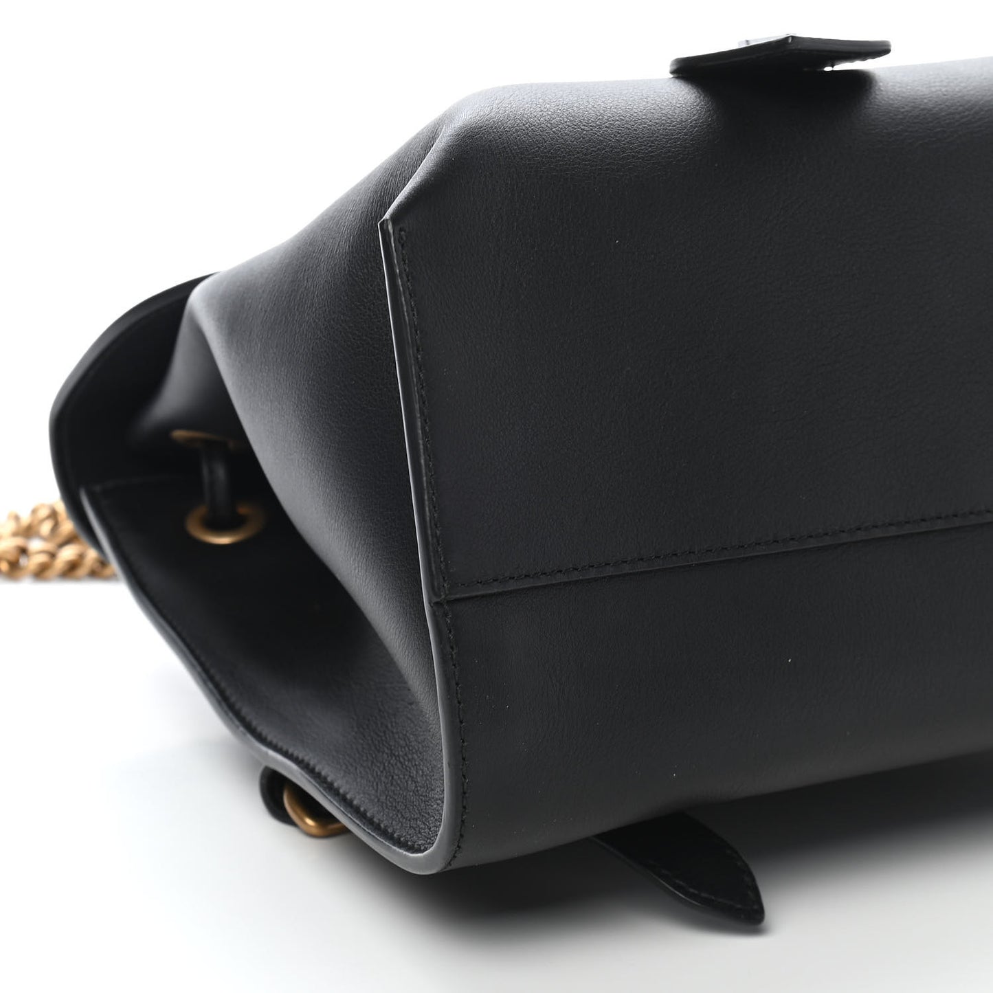 Calfskin Web GG Marmont Flap Chain Backpack Black