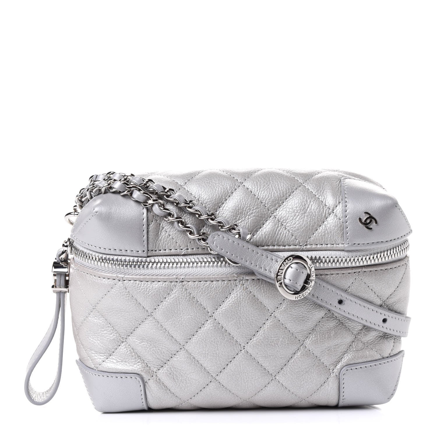 Chanel Metallic Calfskin Street Allure Waist Bag Silver 1 of 5