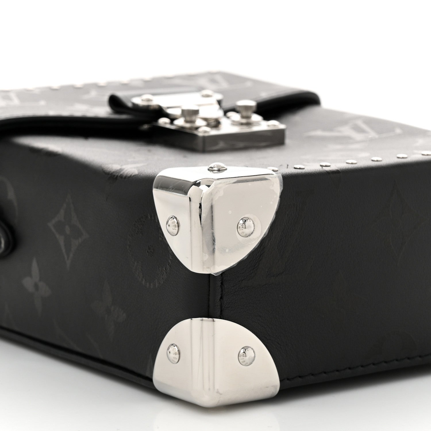 Louis Vuitton Calfskin Monogram Print Camera Box Black 8 of 10