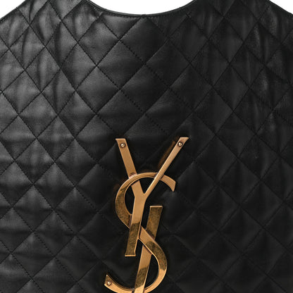 Saint Laurent Lambskin Quilted Maxi Icare Shopping Tote Black 8 of 10
