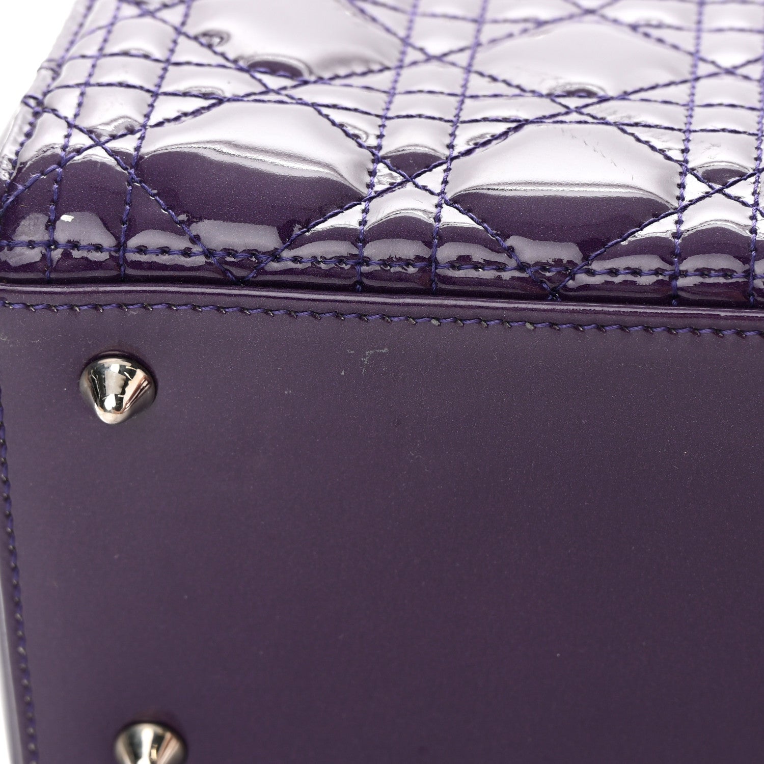 Christian Dior Patent Cannage Gradient Medium Lady Dior Purple Blue 18 of 26