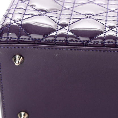 Christian Dior Patent Cannage Gradient Medium Lady Dior Purple Blue 18 of 26