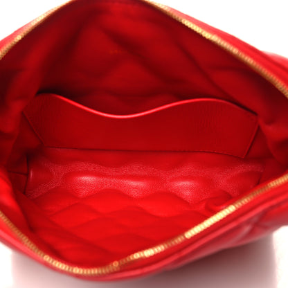 Balenciaga Nappa Calfskin Quilted Touch B Camera Shoulder Bag Bright Red 5 of 10