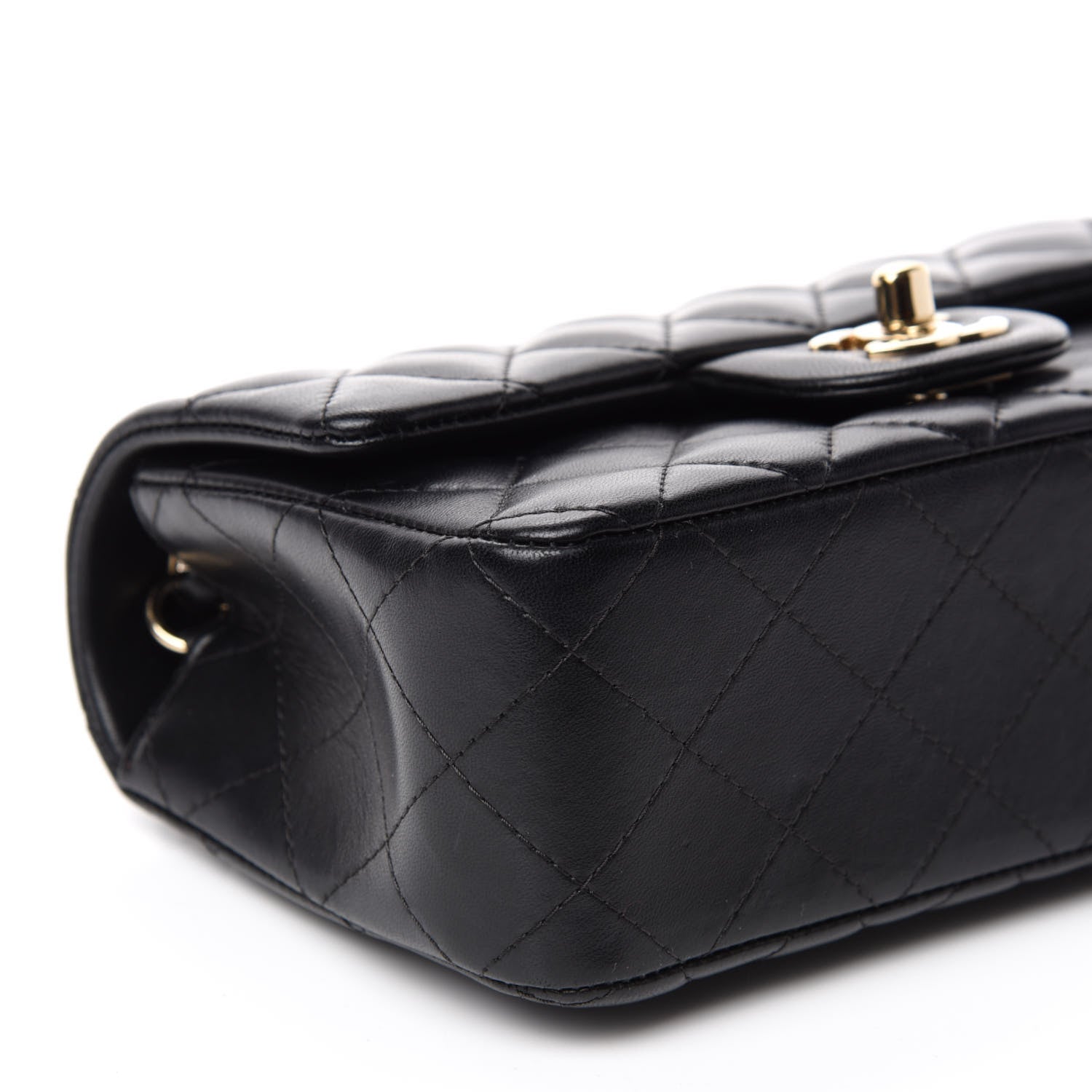 Chanel Lambskin Quilted Mini Rectangular Flap Black 6 of 11