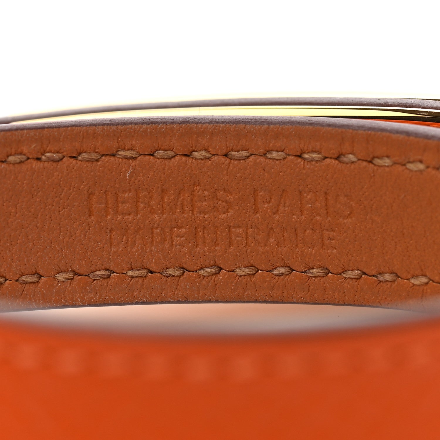 Hermes Epsom Rivale Double Tour Bracelet S Orange 4 of 6