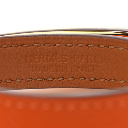 Hermes Epsom Rivale Double Tour Bracelet S Orange 4 of 6
