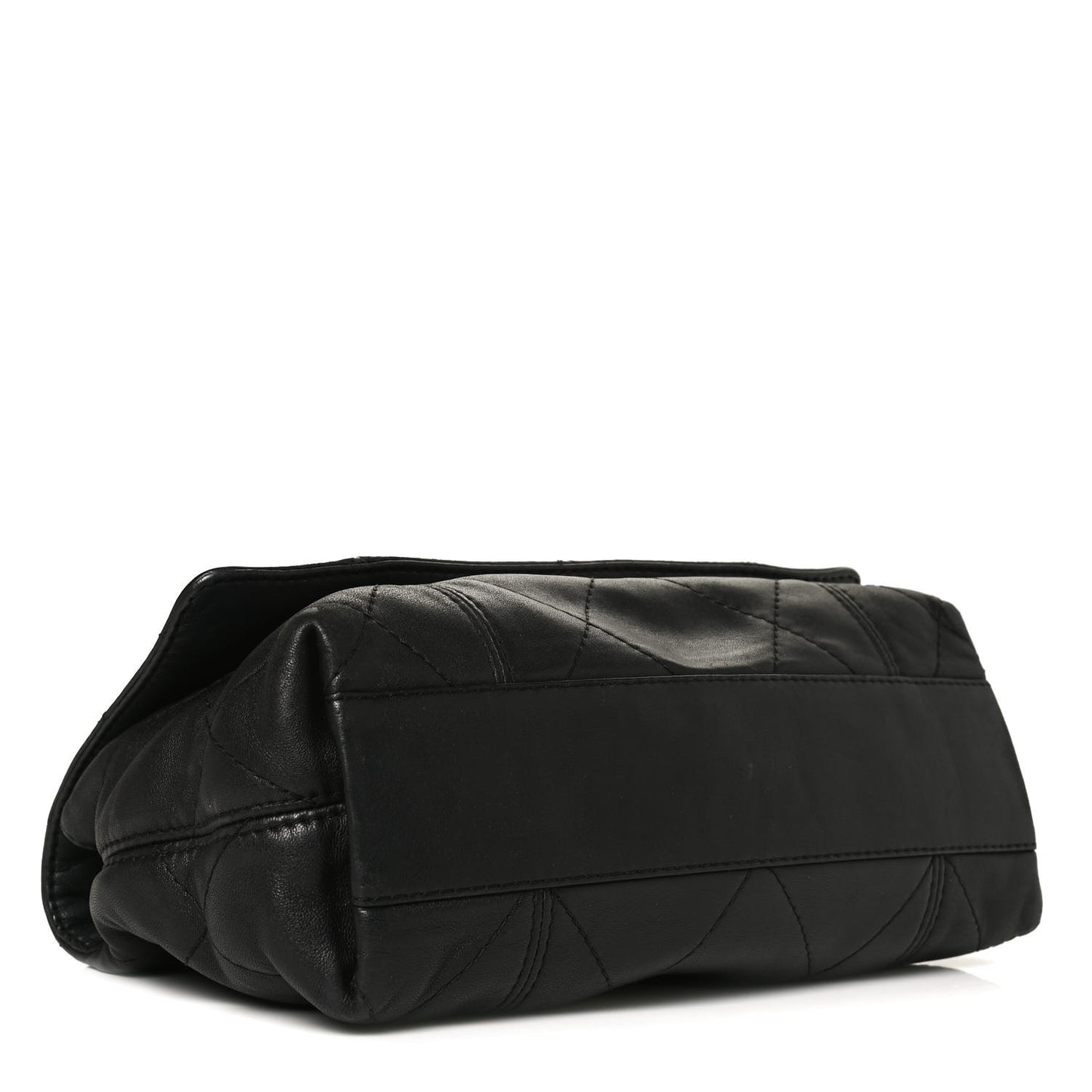 Lambskin Quilted Large Soft Touch Flap Black