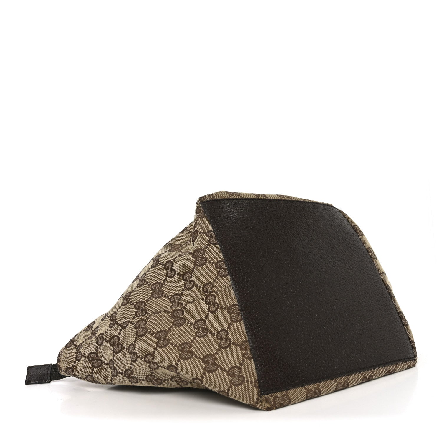 Gucci GG Monogram Small Web Handle Bucket Tote Dark Brown 4 of 10