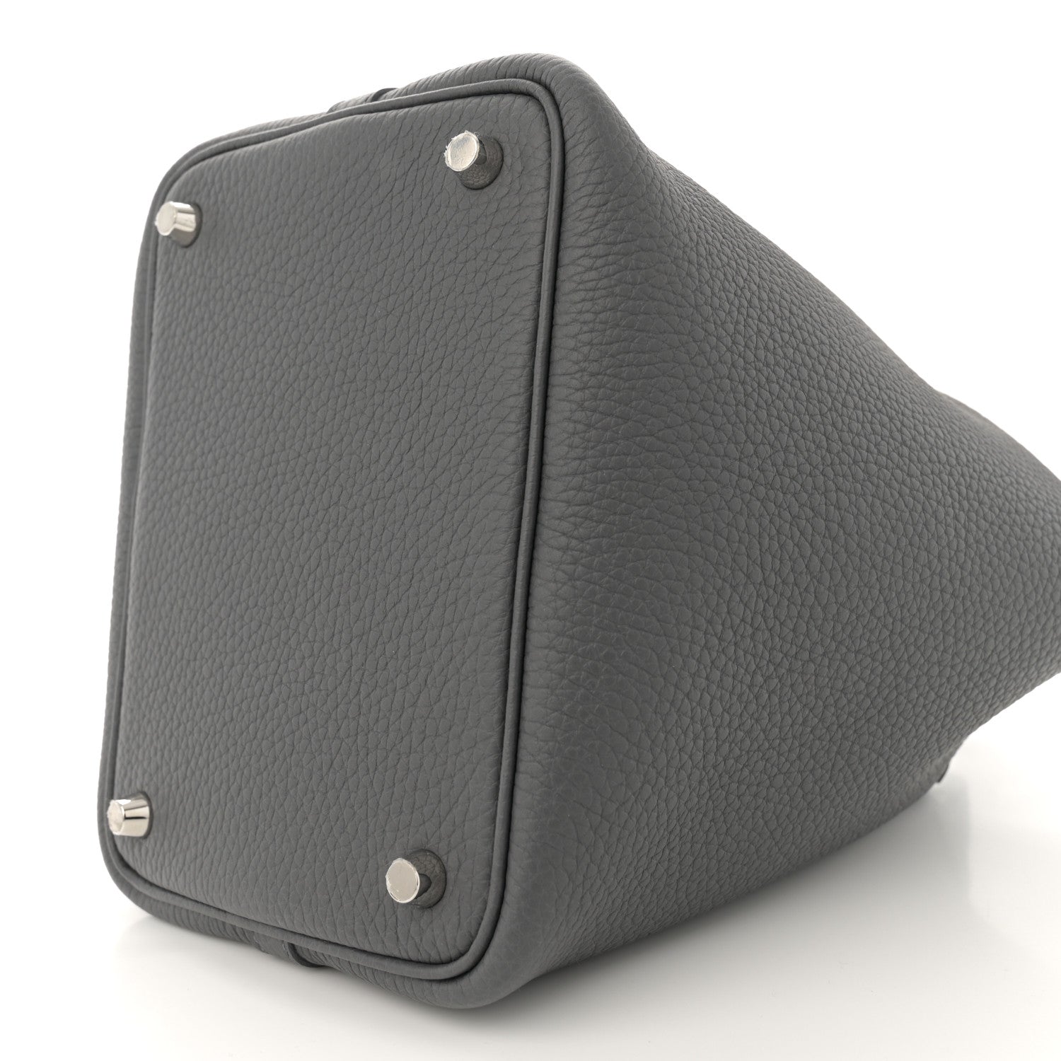 Hermes Taurillon Clemence Swift Eclat Picotin Lock 18 PM Ardoise Gris Platine 10 of 11