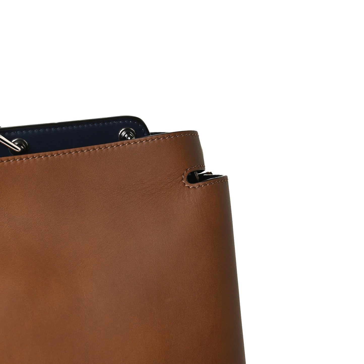 Smooth Calfskin FF Embossed Sfumate Large Mens Peekaboo Iconic Essential Satchel Cuoio