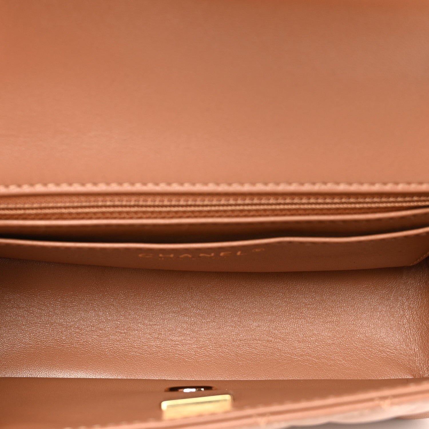 Chanel Lambskin Quilted Mini Rectangular Flap Brown 6 of 10