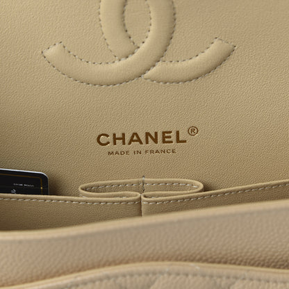 Chanel Caviar Quilted Medium Double Flap Beige Clair 8 of 10