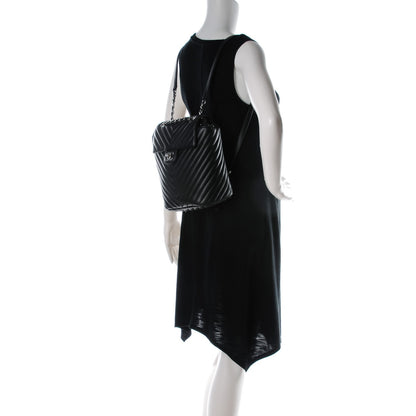 Chanel Calfskin Chevron Quilted Small Urban Spirit Backpack Black 2 of 8