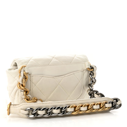 Chanel Goatskin Quilted Chanel 19 Waist Bag White 3 of 14