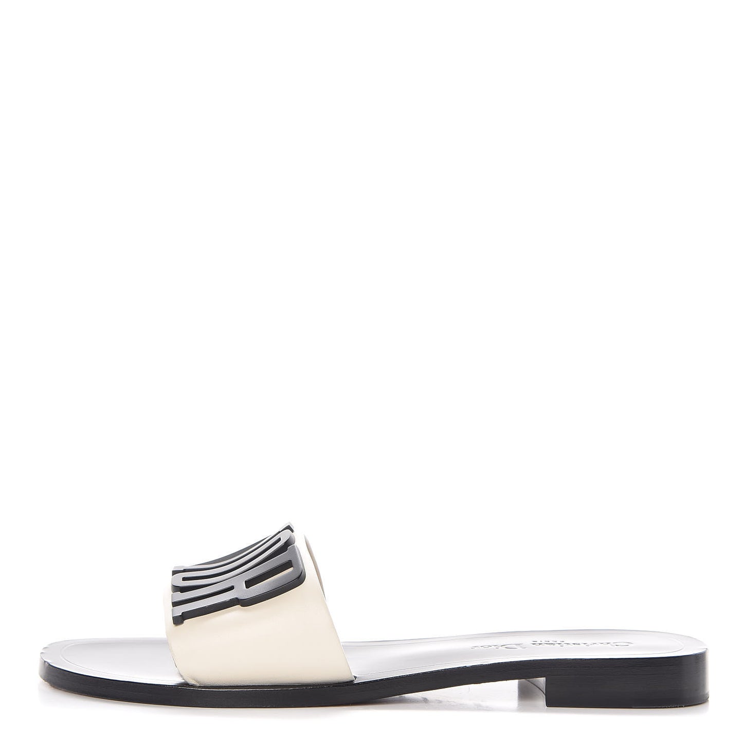 Calfskin Dio(r)evolution 10mm Slide Sandals 40 Off White