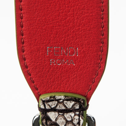 Fendi Shiny Python Vitello Dolce Strap You White Papavero 4 of 5