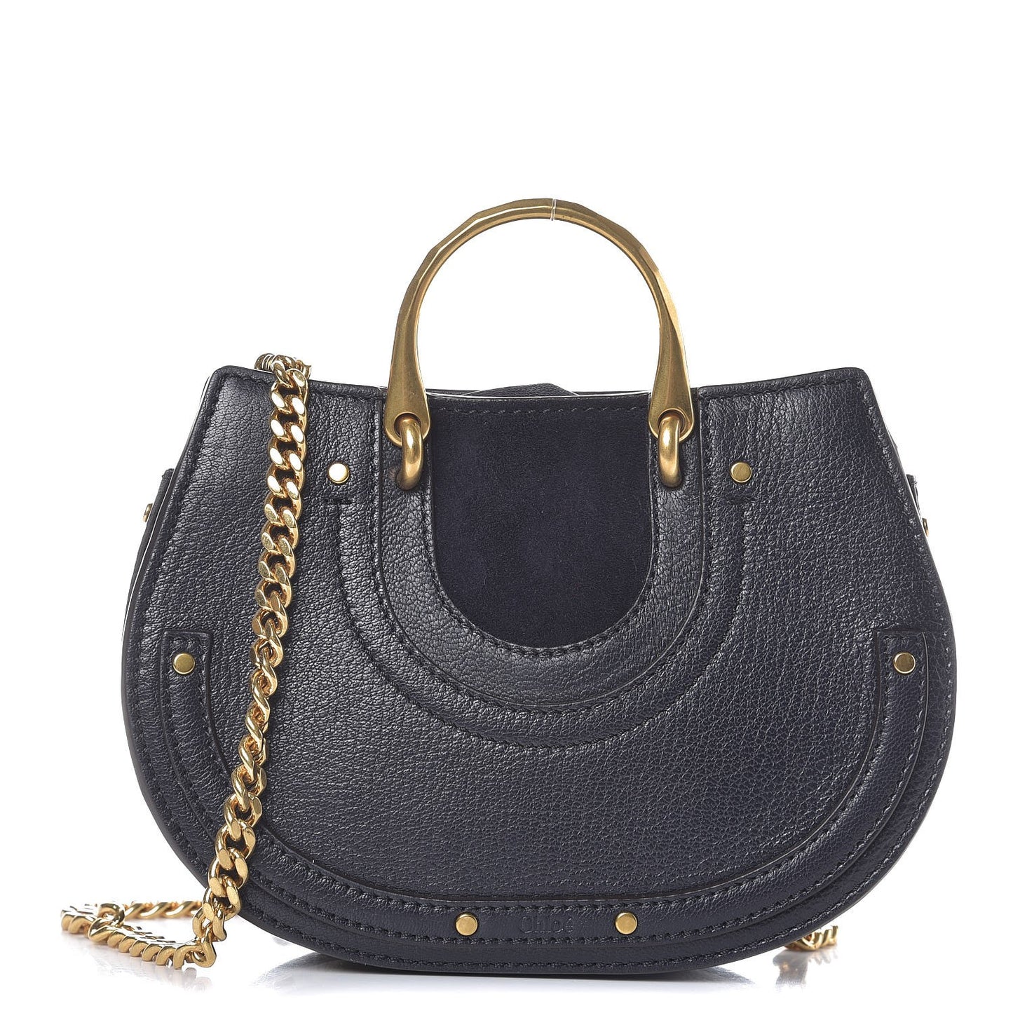 Calfskin Suede Mini Pixie Signature Belt Bag Full Blue