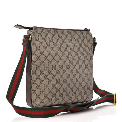 Gucci Soft GG Supreme Monogram Courrier Web Medium Flat Messenger Bag Beige New Acero Multicolor 3 of 7