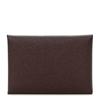 Hermes Epsom Verso Calvi Duo Card Case Rouge Sellier Framboise 1 of 8