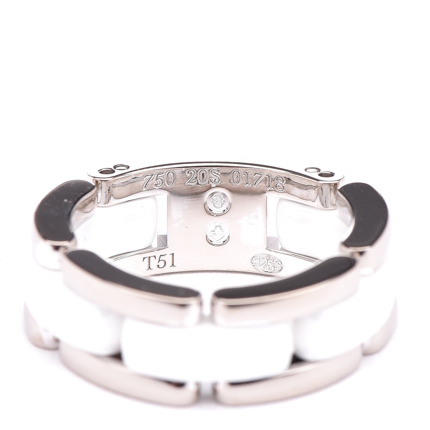 Chanel 18K White Gold White Ceramic Medium Ultra Ring 51 5.25 4 of 4