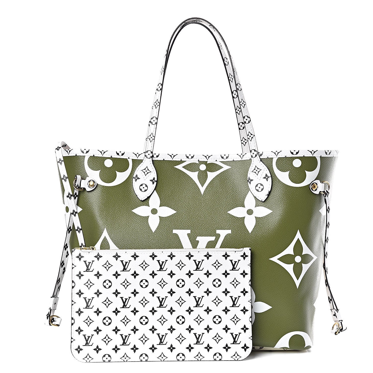 Louis Vuitton Monogram Giant Neverfull MM Kaki 1 of 10