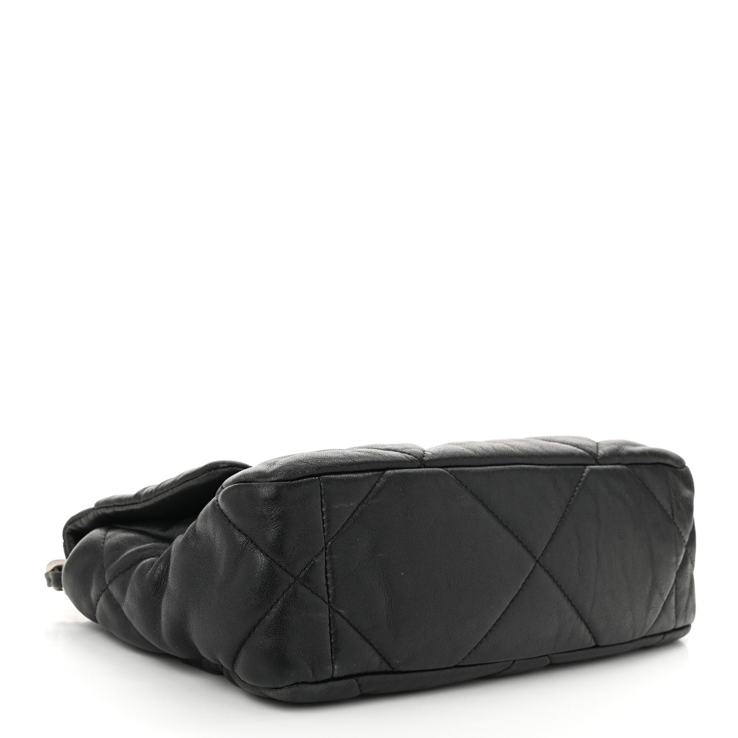 Goatskin Quilted Medium Chanel 19 Flap Black