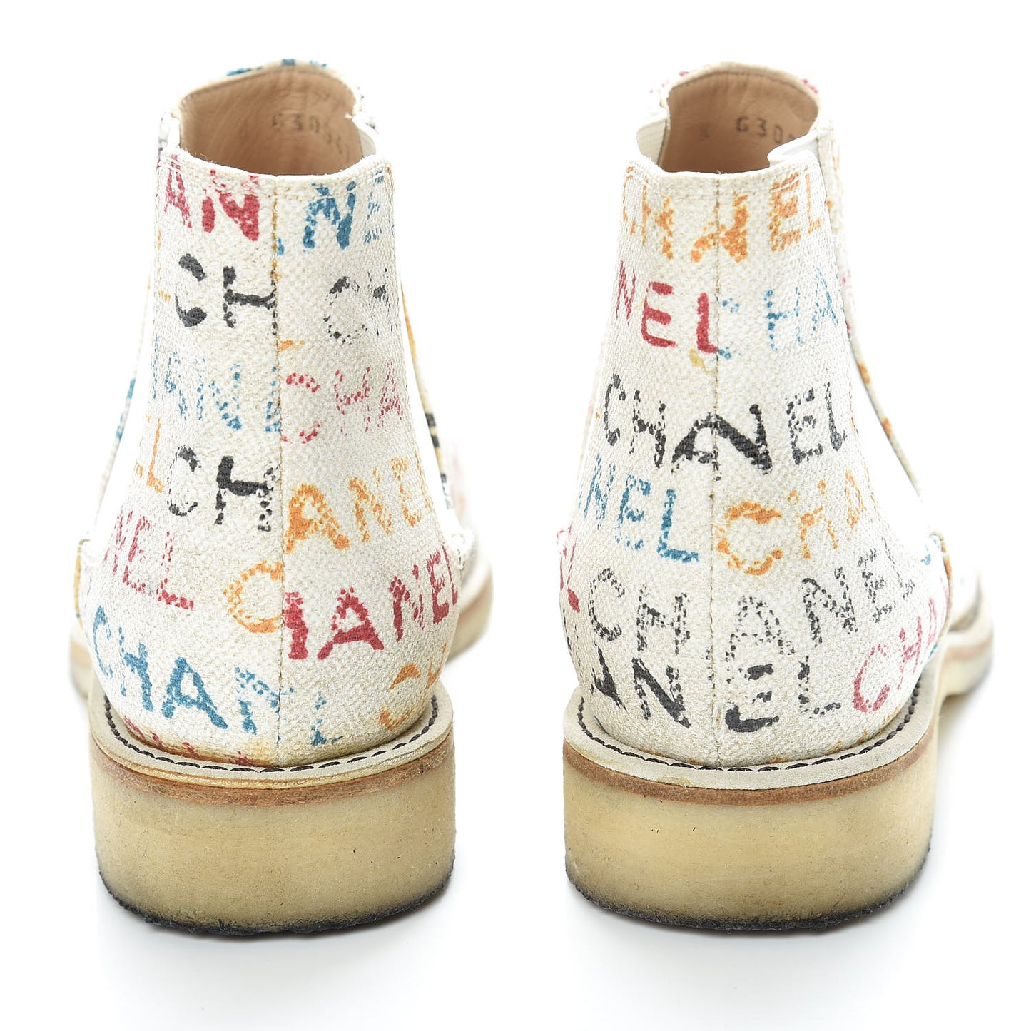 Canvas Logo Short Boots 38.5 Multicolor