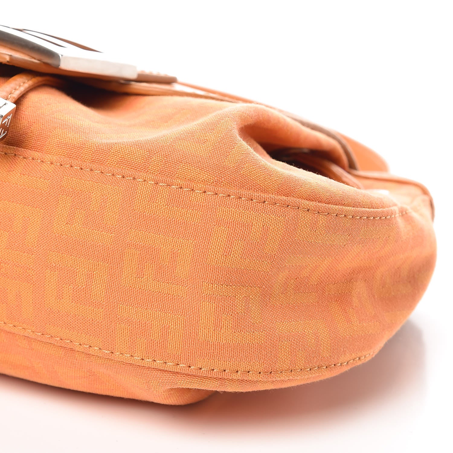 Fendi Zucchino Cuoio Shoulder Bag Mandarino 12 of 19