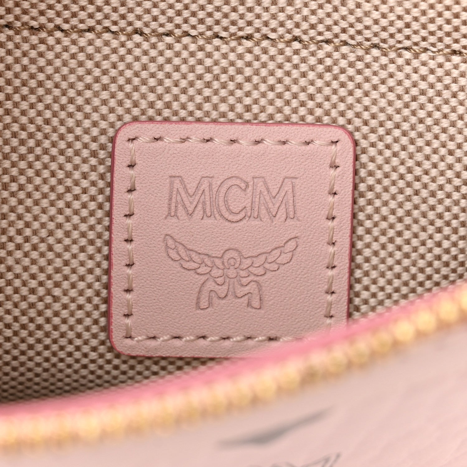 MCM Visetos Nappa Mini Delmy Chain Shoulder Bag Powder Pink 6 of 10