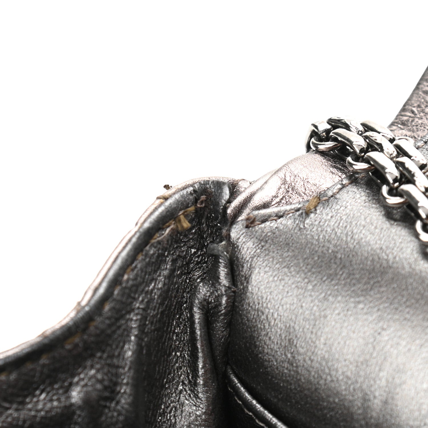 Chanel Metallic Aged Calfskin Quilted 2.55 Reissue 226 Flap Dark Silver 21 of 21