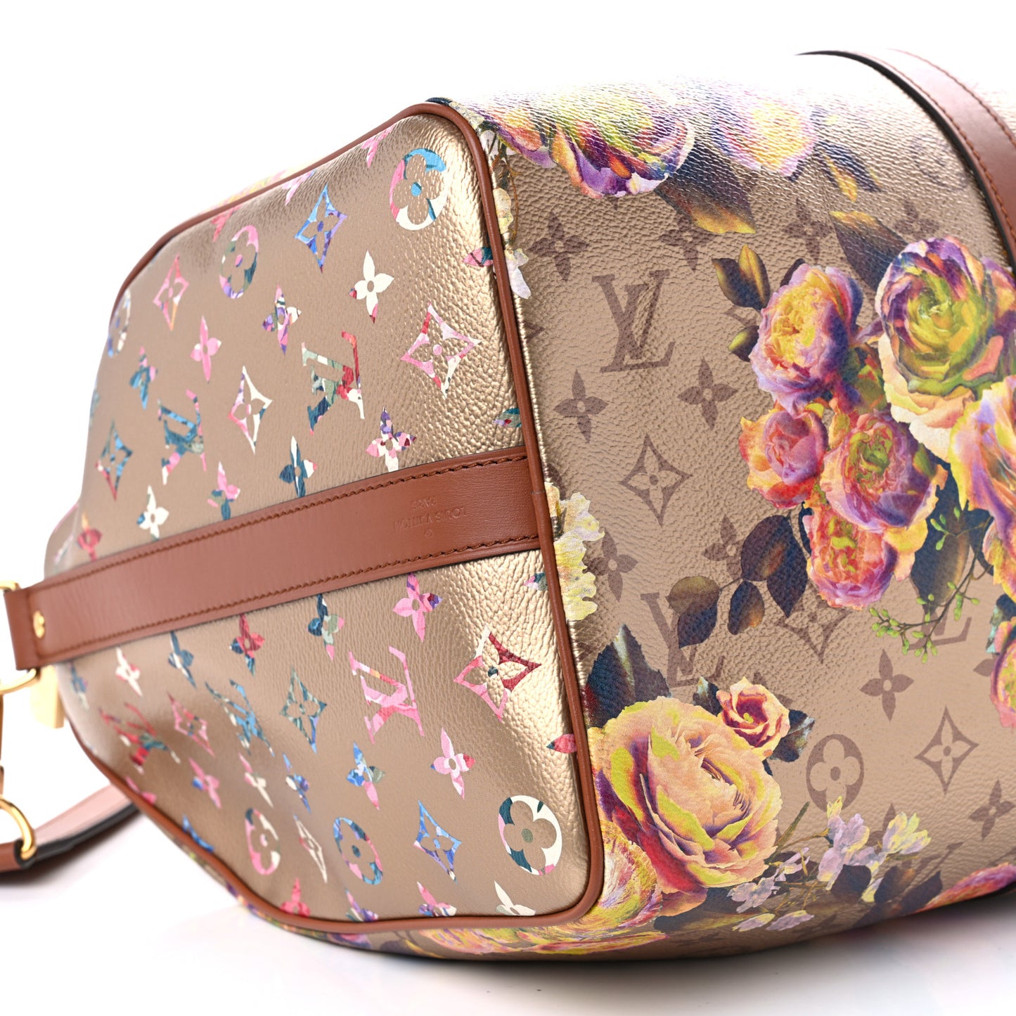 Metallic Monogram LV Garden Keepall Bandouliere 45 Gold