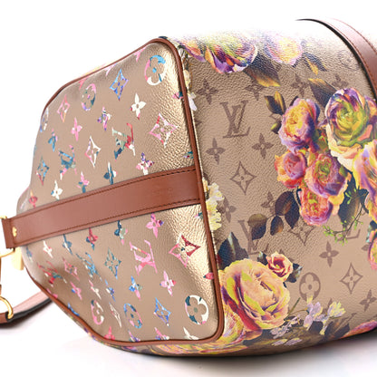 Louis Vuitton Metallic Monogram LV Garden Keepall Bandouliere 45 Gold 8 of 9