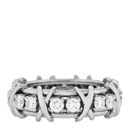 Tiffany Platinum Diamond Schlumberger Sixteen Stone Ring 51 5.75 3 of 6
