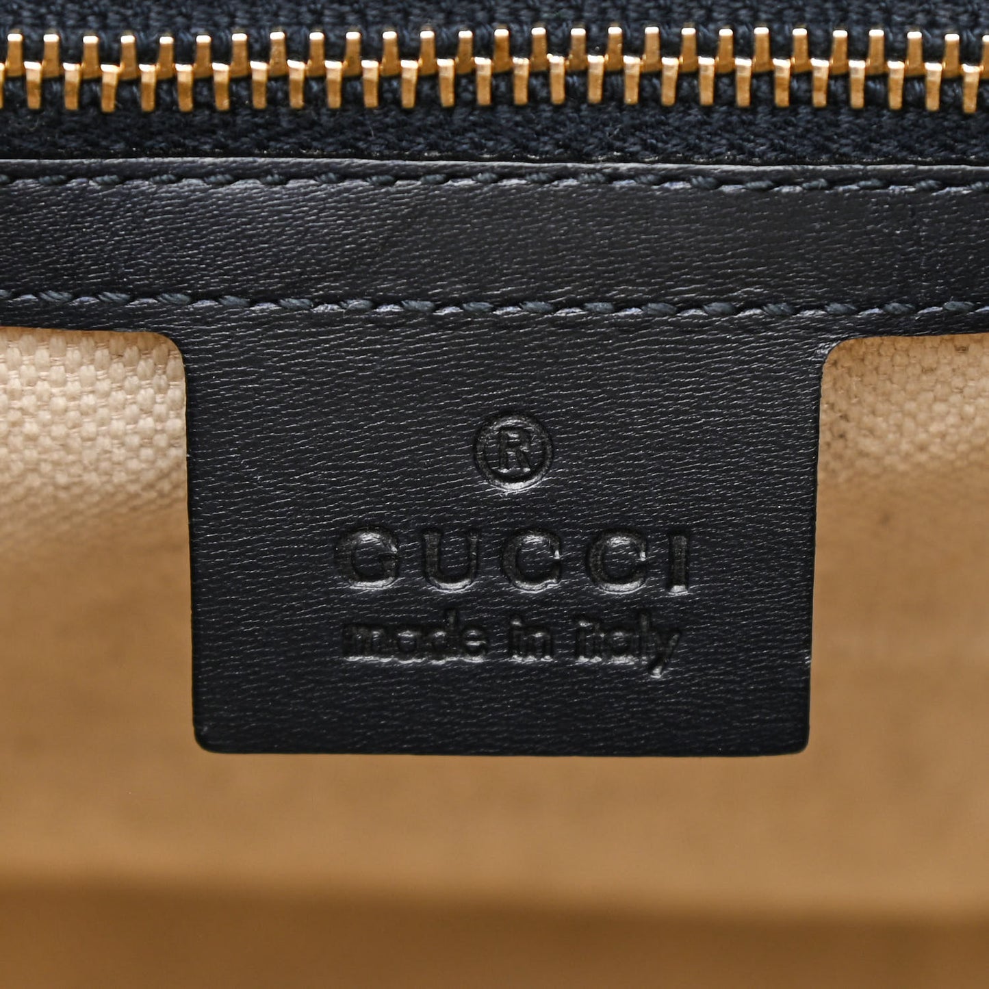 Monogram Vintage Web Medium Boston Gold Navy