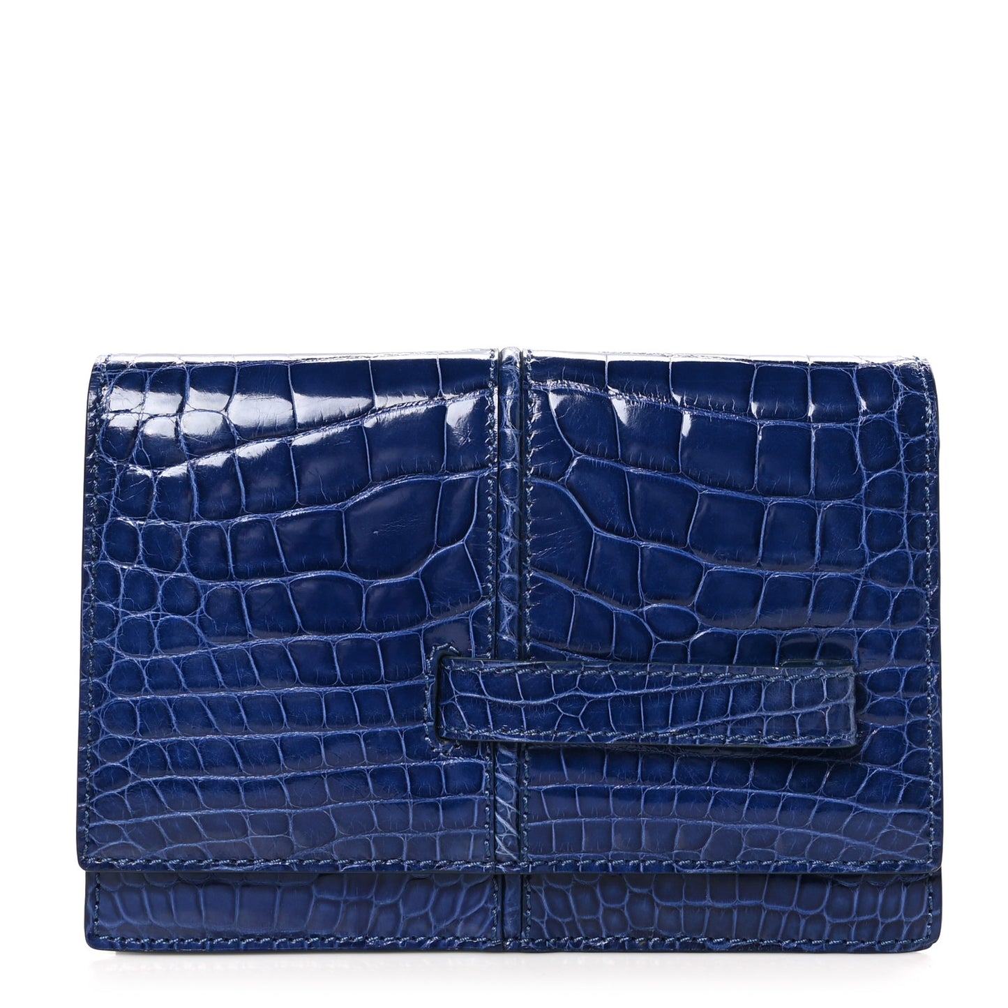 Alligator Flap Clutch Blue