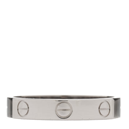 Cartier 18K White Gold 3.5mm LOVE Wedding Band Ring 55 7.25 1 of 4