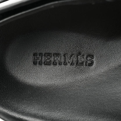 Hermes Calfskin Mens Genius Sandals 42.5 Black 7 of 10