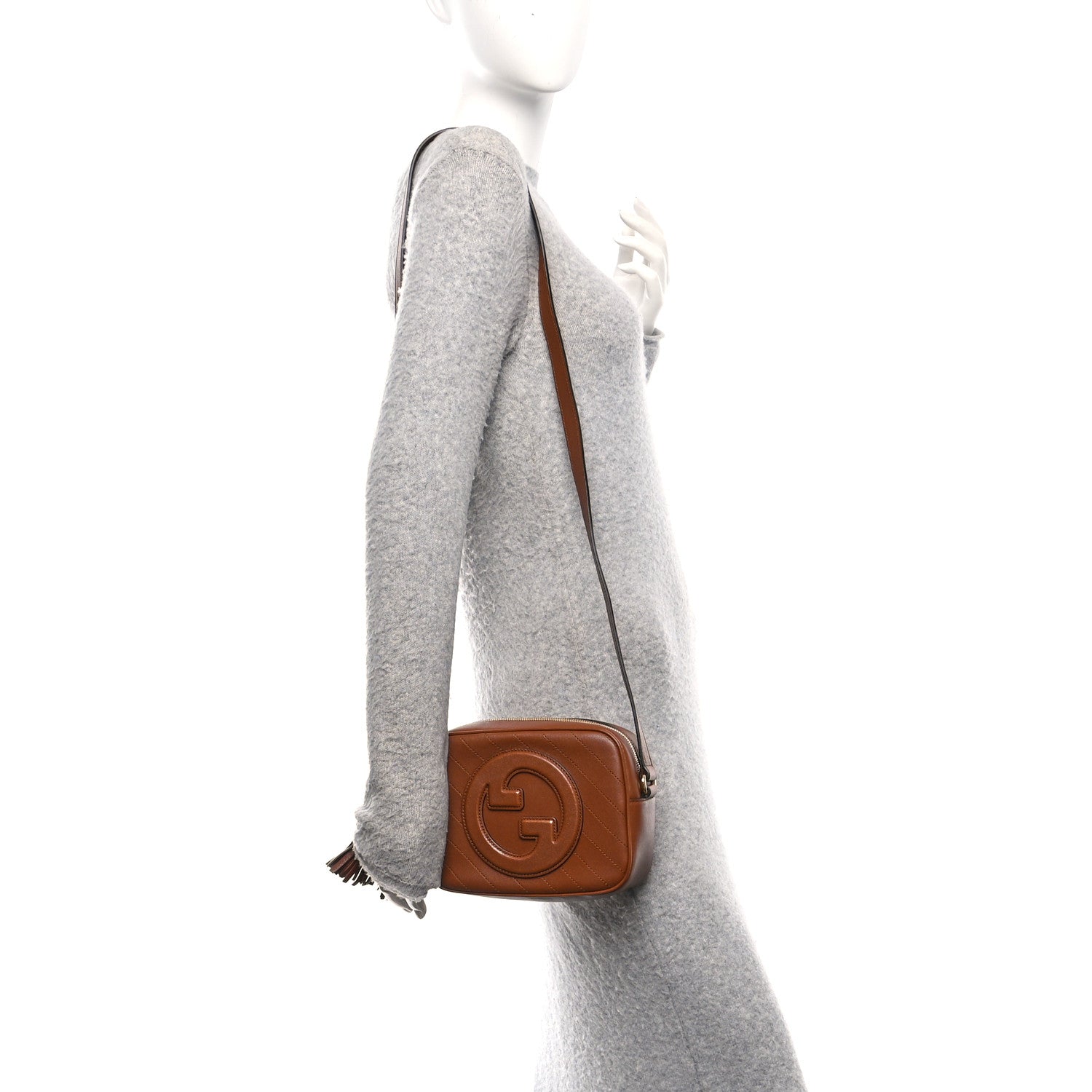 Gucci Sakai Be Green Calfskin Diagonal Stitched Small Blondie Shoulder Bag Cuir 2 of 12