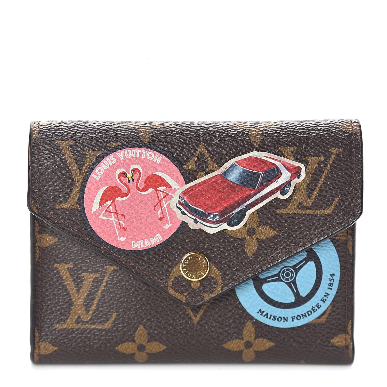 Louis Vuitton Monogram World Tour Victorine Wallet 1 of 6
