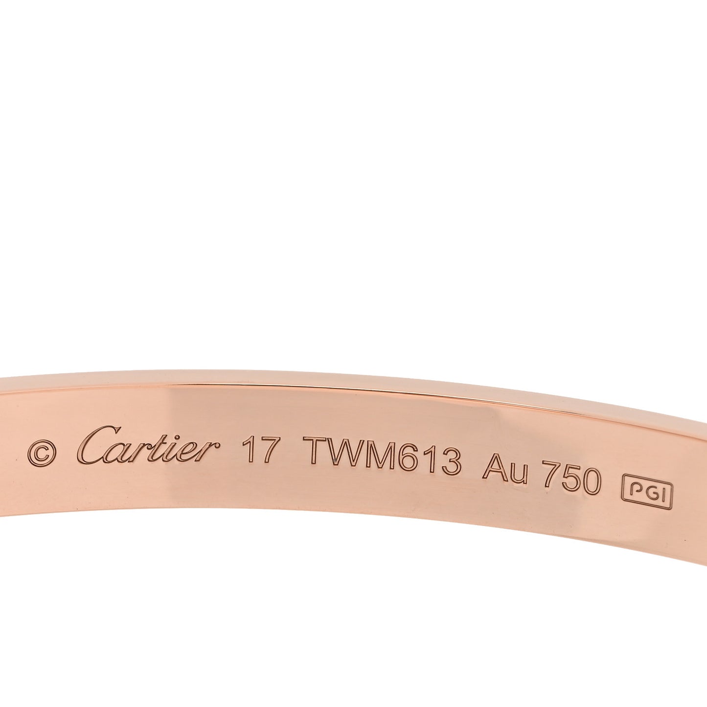 18K Pink Gold LOVE Bracelet 17