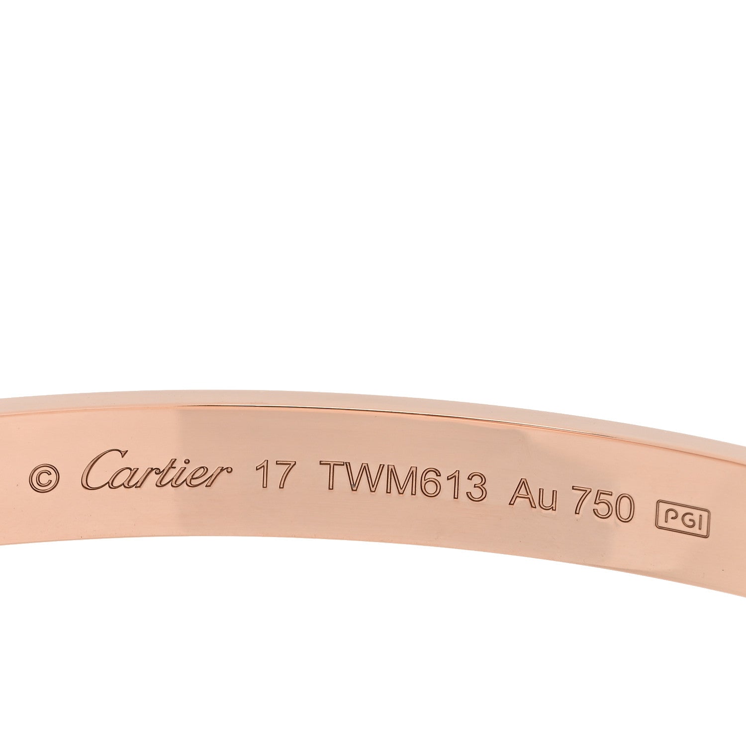 Cartier 18K Pink Gold LOVE Bracelet 17 4 of 5